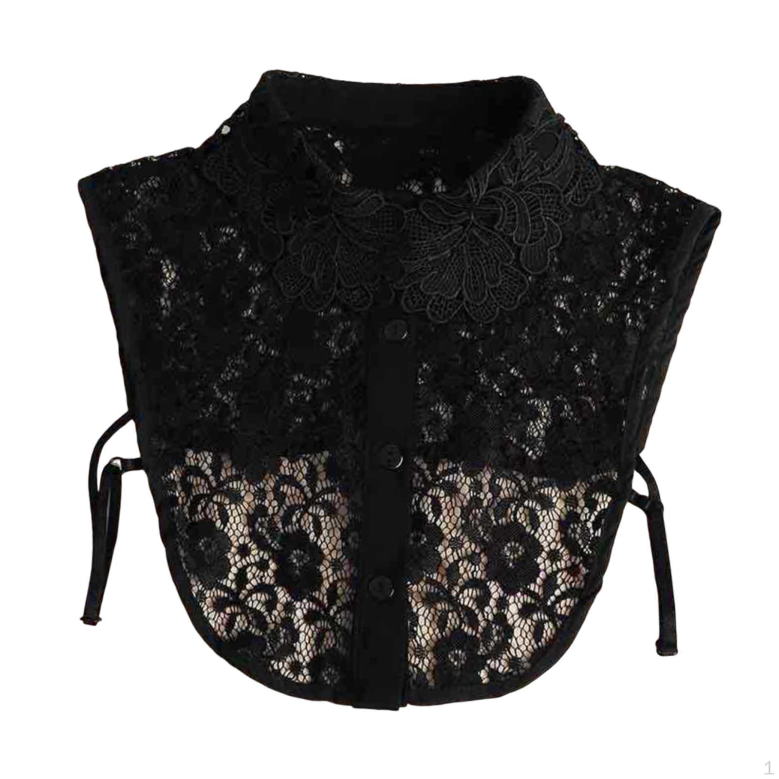 Кружевной воротник, Декоративный, Практичный, Съемный, для одежды, рубашек чёрный
Кружевной воротник, Декоративный, Практичный, Съемный, для одежды, рубашек чёрный