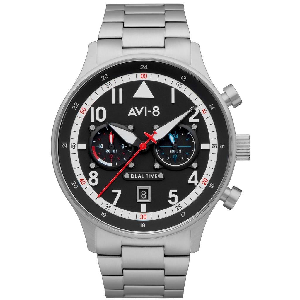AVI-8 Hawker Hurricane Carey Dual Time Rangoon Кварцевые мужские часы с черным циферблатом AV-4088-11
AVI-8 Hawker Hurricane Carey Dual Time Rangoon Кварцевые мужские часы с черным циферблатом AV-4088-11
