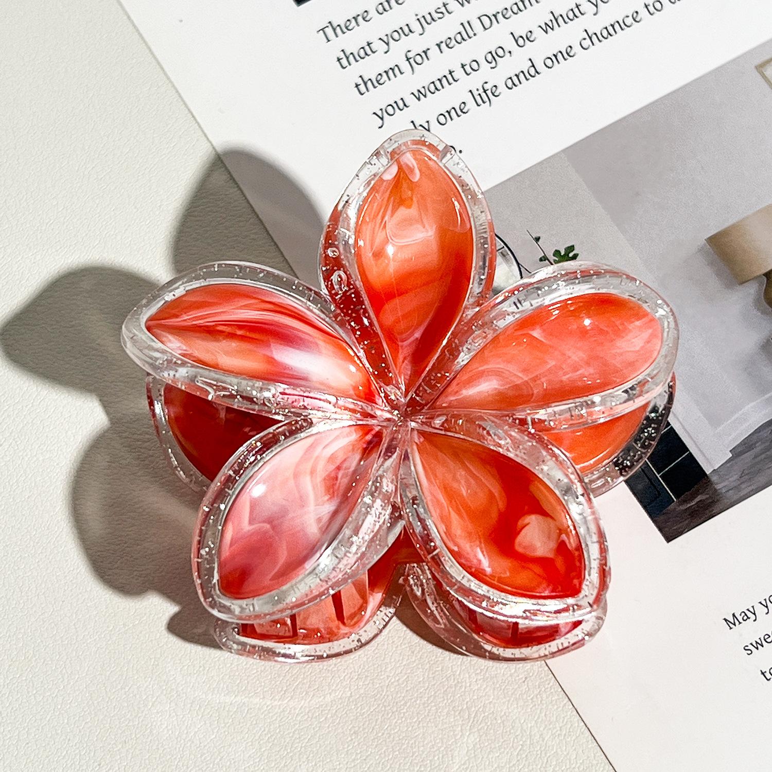 Creative frangipani headdress grapple clip flower hairpin women s fashion vacation shark clip hair ornament for the back of the head PS
Creative frangipani headdress grapple clip flower hairpin women s fashion vacation shark clip hair ornament for the back of the head PS