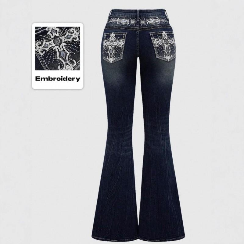 Women s Clothing s Hot Brand Dark Washed Pockets Embroidered Drilling Slim Micro Jeans XL
Women s Clothing s Hot Brand Dark Washed Pockets Embroidered Drilling Slim Micro Jeans XL