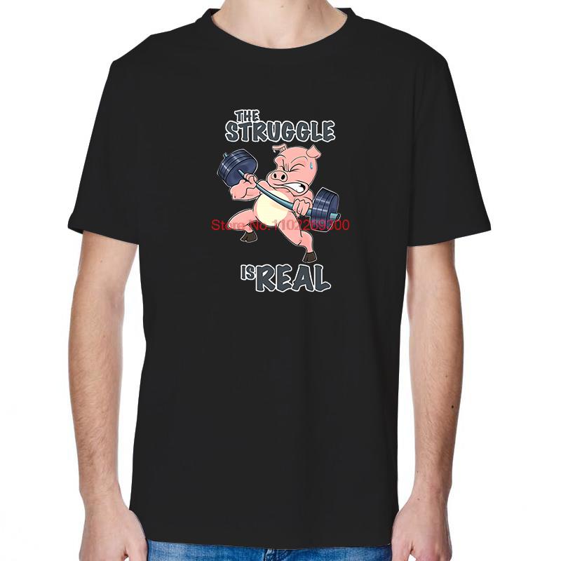 The Struggle Is Real Pig Fitness Gym Weightlifting Funny T Shirts New Shirts And TShirts Short Sleeve Tee Mens Cotton TShirt 4XL
The Struggle Is Real Pig Fitness Gym Weightlifting Funny T Shirts New Shirts And TShirts Short Sleeve Tee Mens Cotton TShirt 4XL