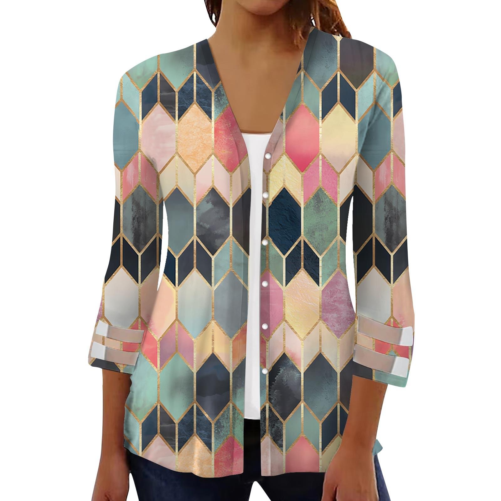 Ladies Loose Casual Printed Three Quarter Sleeve Mesh Stitching Button Shirt Cardigan Top S бежевий
Ladies Loose Casual Printed Three Quarter Sleeve Mesh Stitching Button Shirt Cardigan Top S бежевий