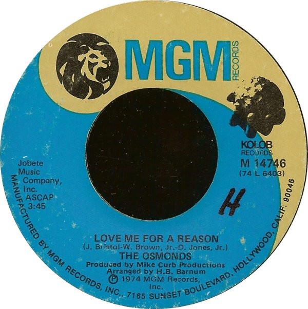 7inch Record OSMONDS - Love Me For A Reason M14746 MGM Records, Ko 1974 US Rock Used
7inch Record OSMONDS - Love Me For A Reason M14746 MGM Records, Ko 1974 US Rock Used