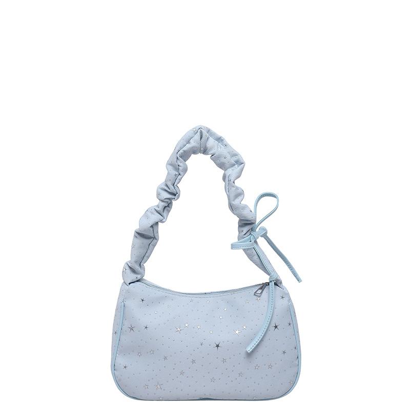 Niche design star underarm bag women s new pleated shoulder bag commuter bag highend versatile canvas bag синій
Niche design star underarm bag women s new pleated shoulder bag commuter bag highend versatile canvas bag синій