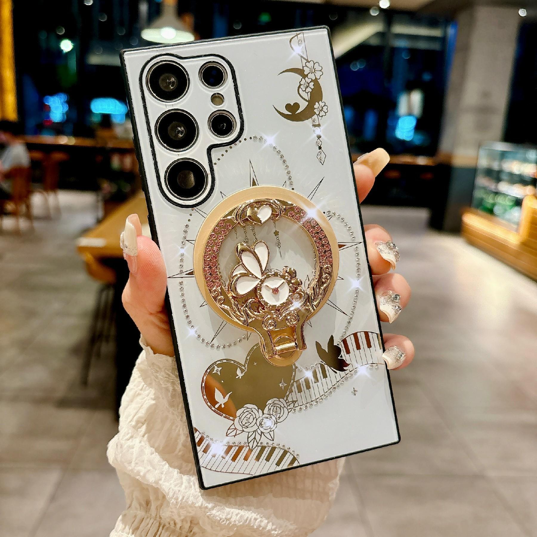 For Samsung Galaxy S25 Ultra Magnetic Case Kickstand TPU+PC Rhinestones Decor Phone Cover Gold
For Samsung Galaxy S25 Ultra Magnetic Case Kickstand TPU+PC Rhinestones Decor Phone Cover Gold