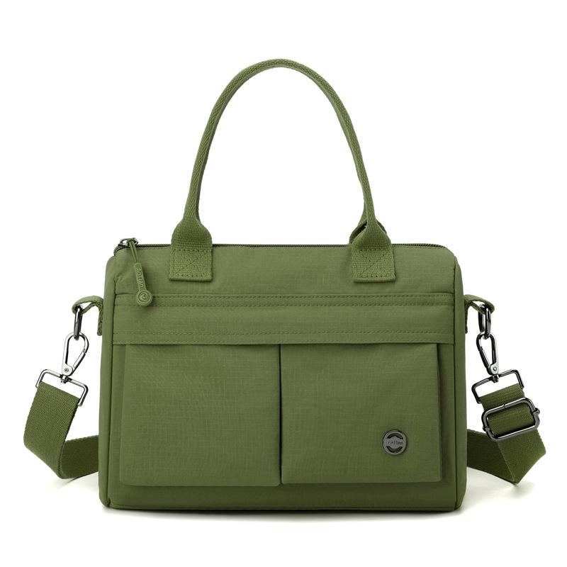 Большая вместительная сумка через плечо женская сумка легкая сумка для мам светло-зеленый