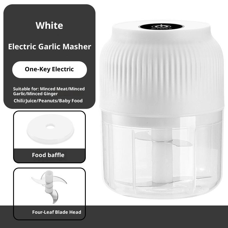 Портативная электрическая чеснокодавилка Мини измельчитель для продуктов овощей чеснока чили мяса White 4 Blade
Портативная электрическая чеснокодавилка Мини измельчитель для продуктов овощей чеснока чили мяса White 4 Blade