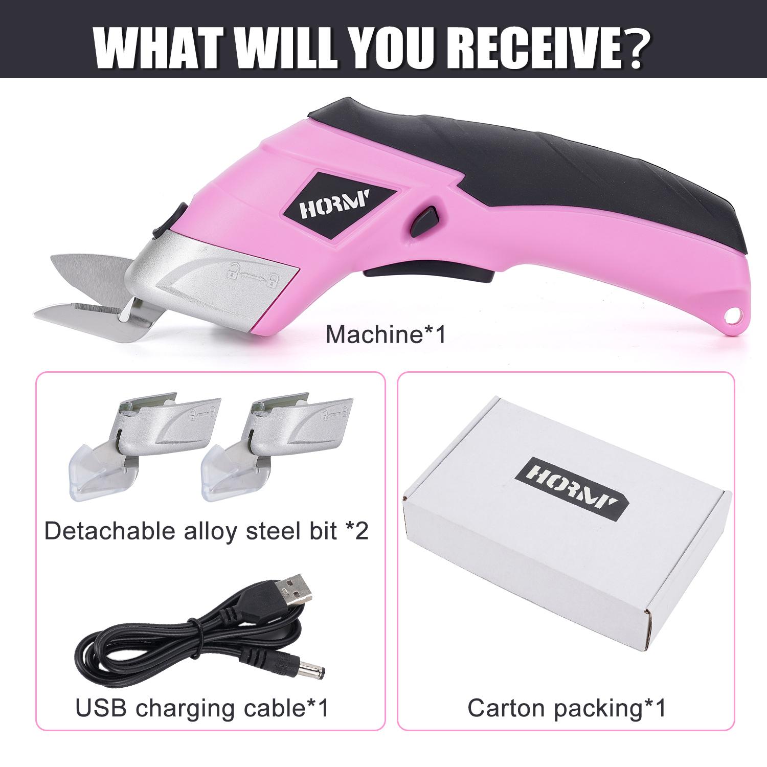 Electric Scissors USB Rechargeable 2000mAh Pink 11000 RPM with 2 Alloy Steel Blades for Fabric Leather Cardboard рожевий
Electric Scissors USB Rechargeable 2000mAh Pink 11000 RPM with 2 Alloy Steel Blades for Fabric Leather Cardboard рожевий