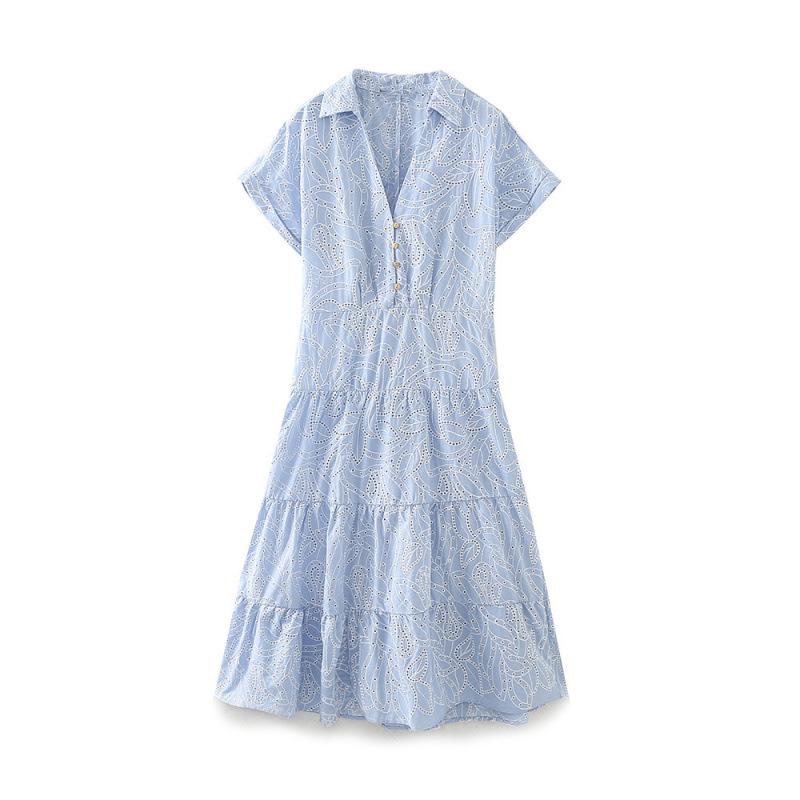 Spring New European & American Style Women s Embroidered Shirt Dress - Chic & Mature Design Extra Small синий/цветочный
Spring New European & American Style Women s Embroidered Shirt Dress - Chic & Mature Design Extra Small синий/цветочный