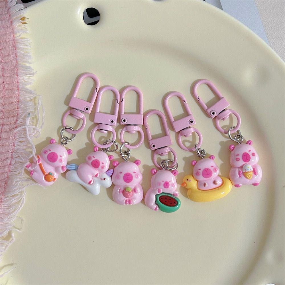 Creative Pink Capybara Keychain Cute Animal Keyring Capybara Bag Hanging Bag Hanging Style A
Creative Pink Capybara Keychain Cute Animal Keyring Capybara Bag Hanging Bag Hanging Style A