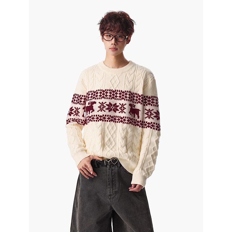 Unisex Retro Christmas Sweater: Thick, Trendy Knitwear for Autumn-Winter Medium абрикосовий
Unisex Retro Christmas Sweater: Thick, Trendy Knitwear for Autumn-Winter Medium абрикосовий
