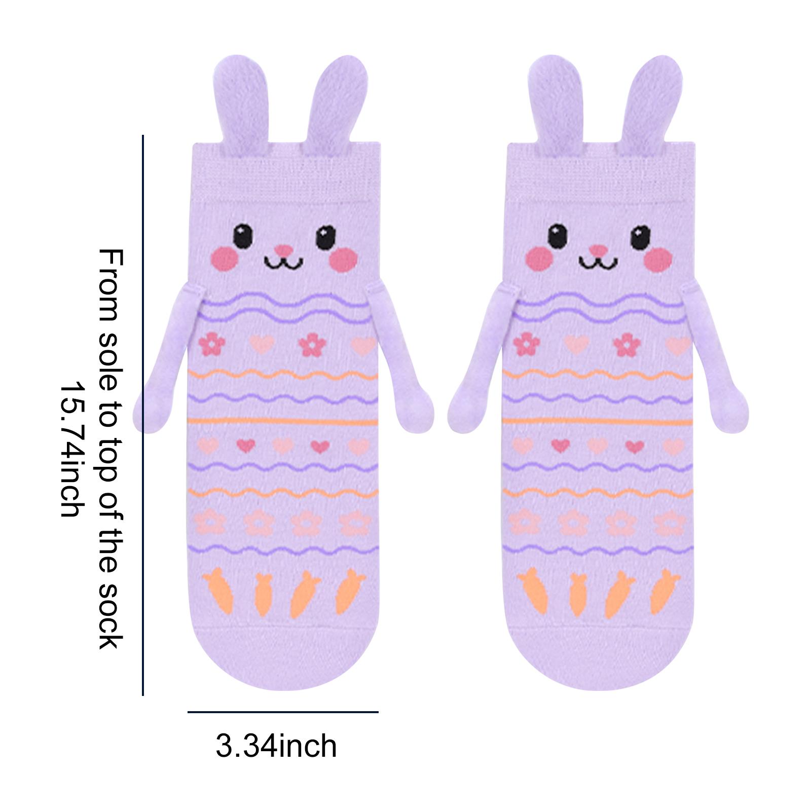 1 Pair Easter Buuny Socks W/ Magnetic Holding Hands Novelty Animal Socks Comfortable Soft Cotton Funny Rabbit Socks Women Gifts фіолетовий
1 Pair Easter Buuny Socks W/ Magnetic Holding Hands Novelty Animal Socks Comfortable Soft Cotton Funny Rabbit Socks Women Gifts фіолетовий