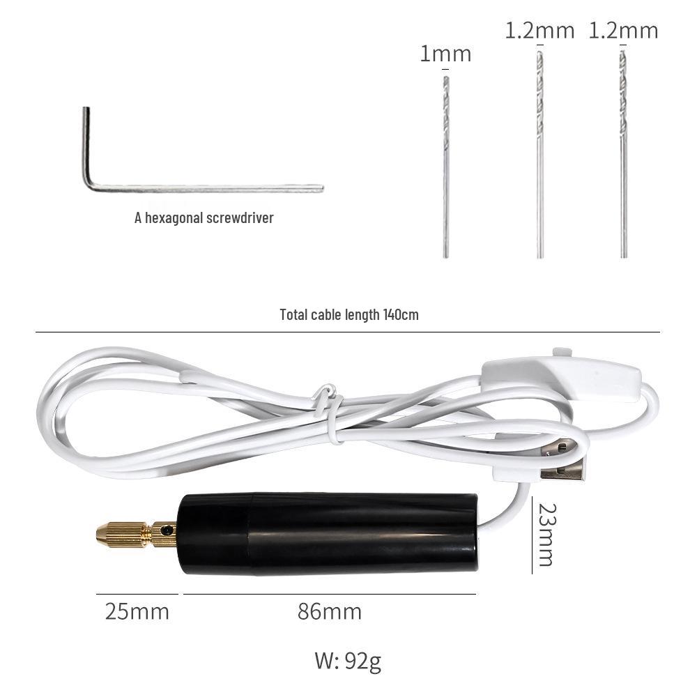Компактная USB электрическая ручная дрель для DIY, сверления эпоксидной смолы и пробивки
Компактная USB электрическая ручная дрель для DIY, сверления эпоксидной смолы и пробивки