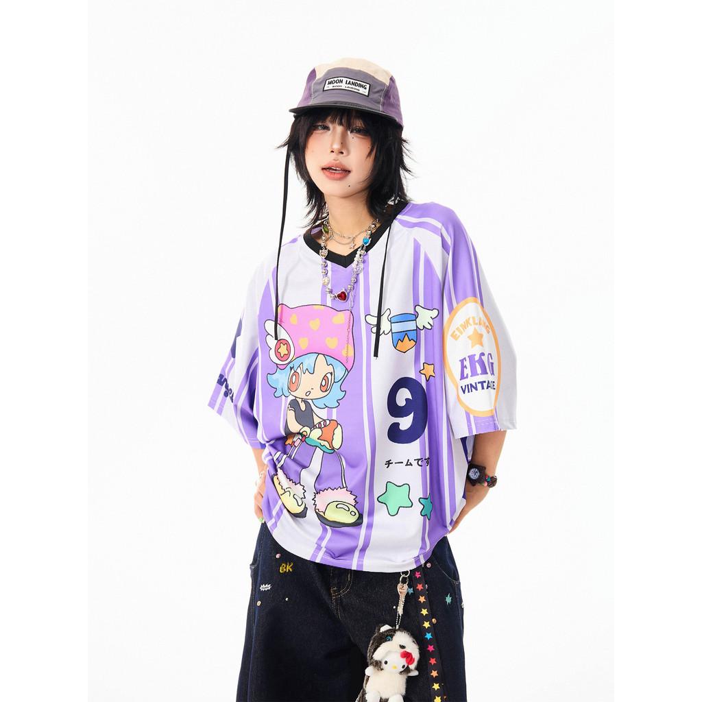 Cartoon Girl V-neck Short-sleeved T-shirt, Women s Summer Loose-fitting Color-blocked Top XXS
Cartoon Girl V-neck Short-sleeved T-shirt, Women s Summer Loose-fitting Color-blocked Top XXS