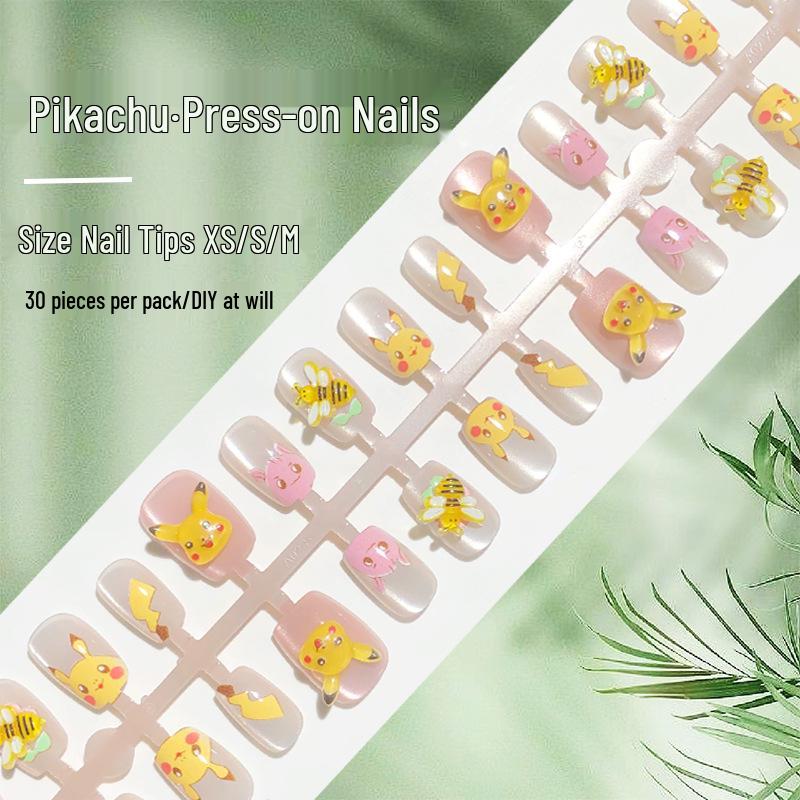 Pikachu Bee 3D Cute Nail Art Patches - Childlike Cartoon Short Student False Nails, 30 Pieces
Pikachu Bee 3D Cute Nail Art Patches - Childlike Cartoon Short Student False Nails, 30 Pieces