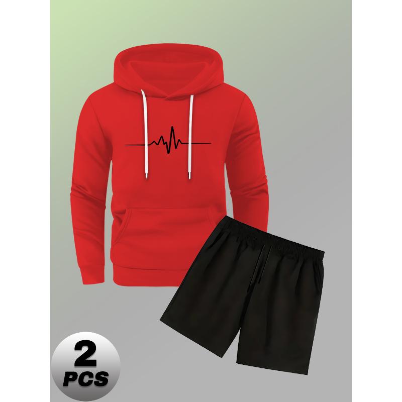 Hooded Sweatshirt and Shorts Set Polyester Soft Breathable Relaxed Fit Spring XXL червоний
Hooded Sweatshirt and Shorts Set Polyester Soft Breathable Relaxed Fit Spring XXL червоний