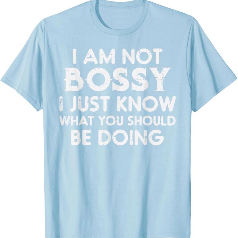 I Am Not Bossy I Just Know What You Should Be Doing Funny Sarcastic T-Shirt Casual Cotton Tee 4XL небо синє кольору
I Am Not Bossy I Just Know What You Should Be Doing Funny Sarcastic T-Shirt Casual Cotton Tee 4XL небо синє кольору