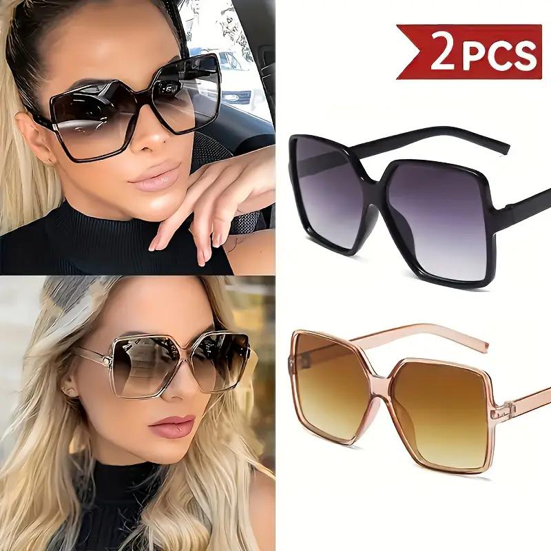 2PCS Brand Designer Fashion Oversized Sunglasses Women Plastic Female Big Frame Gradient Sun Glasses UV400 gafas de sol mujer other
2PCS Brand Designer Fashion Oversized Sunglasses Women Plastic Female Big Frame Gradient Sun Glasses UV400 gafas de sol mujer other