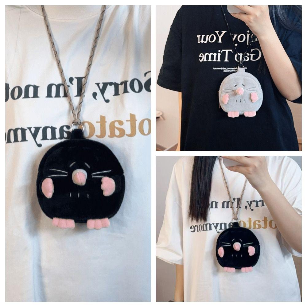 Ins Hanging Neck Wallet with Zipper Cartoon Key Bag Portable Mole Coin Purse Lady чёрный
Ins Hanging Neck Wallet with Zipper Cartoon Key Bag Portable Mole Coin Purse Lady чёрный