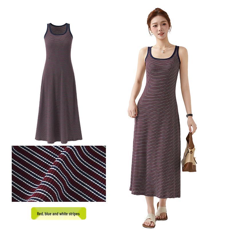 Women s 2026 Striped Sleeveless U-Neck Tencel Cotton Color Block Slimming Maxi Dress Medium (recommended weight 90-110 jin)
Women s 2026 Striped Sleeveless U-Neck Tencel Cotton Color Block Slimming Maxi Dress Medium (recommended weight 90-110 jin)