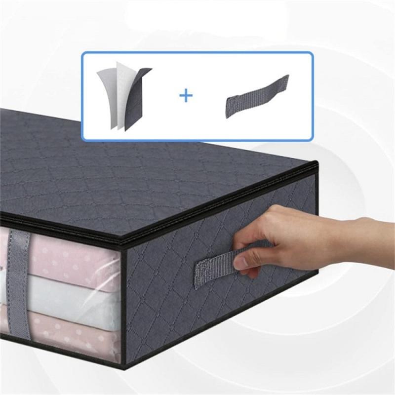 4 Handle Design Non-woven Fabric Foldable Clothing Storage Bag Blanket Clothes Toys Storage Bag Grey
4 Handle Design Non-woven Fabric Foldable Clothing Storage Bag Blanket Clothes Toys Storage Bag Grey