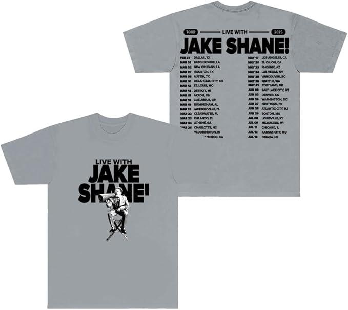 Jake Shane 2025 Tour Merch TShirts Cosplay Women Unisex Fashion Streetwear Top Crewneck Short Sleeve Tee 4XL
Jake Shane 2025 Tour Merch TShirts Cosplay Women Unisex Fashion Streetwear Top Crewneck Short Sleeve Tee 4XL