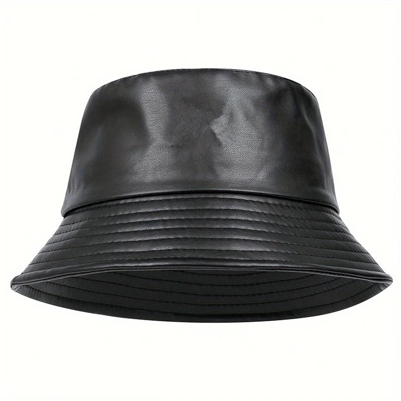 Winter Fashion Bucket Hat Artificial Leather Windproof Warm Bucket Hats Men Women Wild Tide Cap Panama Fisherman Caps Gorras чорний
Winter Fashion Bucket Hat Artificial Leather Windproof Warm Bucket Hats Men Women Wild Tide Cap Panama Fisherman Caps Gorras чорний