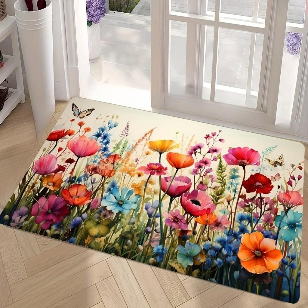 Floral Pattern Entrance Doormat Mat, for Bathrooms, Kitchens, Bedrooms, Laundry Rooms, and More, for Room Decoration Home Decor 40x60cm
Floral Pattern Entrance Doormat Mat, for Bathrooms, Kitchens, Bedrooms, Laundry Rooms, and More, for Room Decoration Home Decor 40x60cm