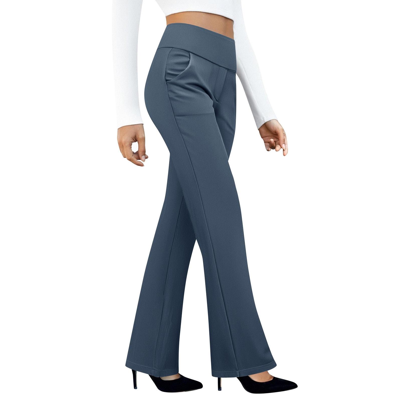 Women High Waist Flare Leg Pants Stretchy Trousers for Office Yoga Work Casual Wear with Pockets L
Women High Waist Flare Leg Pants Stretchy Trousers for Office Yoga Work Casual Wear with Pockets L