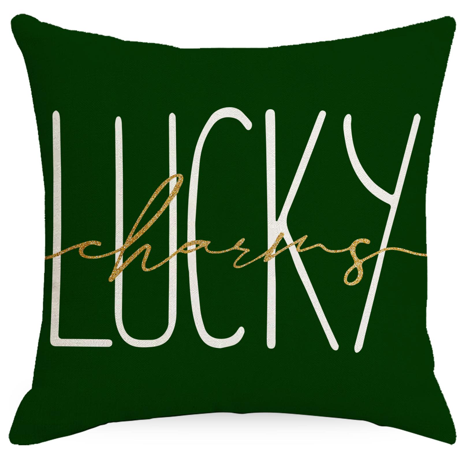 St. Patrick S Day Pillow Cover Green Four-Leaf Clover Printed Sofa Cushion Cover Home Pillow Premium Durable Quality 45 * 45Cm without pillow core
St. Patrick S Day Pillow Cover Green Four-Leaf Clover Printed Sofa Cushion Cover Home Pillow Premium Durable Quality 45 * 45Cm without pillow core