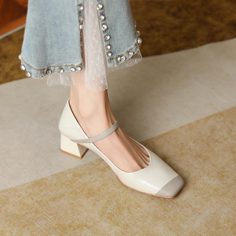 332-47 Women s Genuine Leather Retro Mary Jane Shoes: French Style, Square Toe, Chunky Heel, Versatile and Elegant. 39 слоновая кость
332-47 Women s Genuine Leather Retro Mary Jane Shoes: French Style, Square Toe, Chunky Heel, Versatile and Elegant. 39 слоновая кость