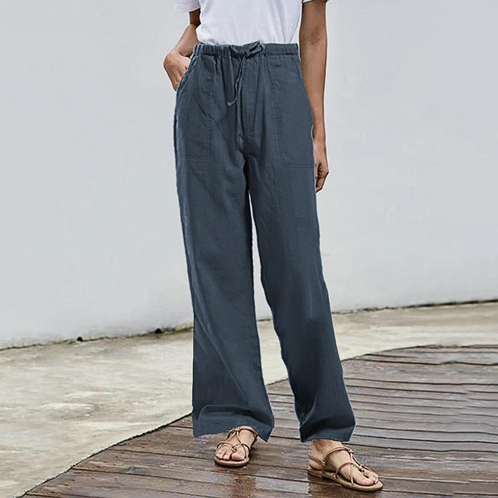 Plus Size Women Tightness Cotton Linen Trousers Pocket Casual Pants XXXL Темно-синій
Plus Size Women Tightness Cotton Linen Trousers Pocket Casual Pants XXXL Темно-синій