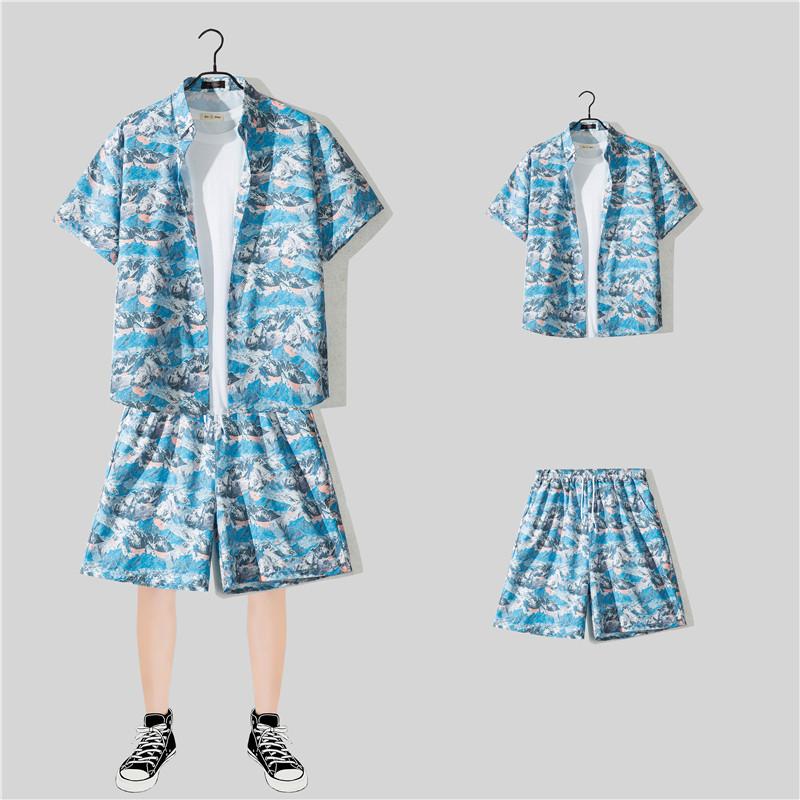 Men s Two Piece Summer Outfit Blue Abstract Print Short Sleeve Shirt and Shorts Set XXXL
Men s Two Piece Summer Outfit Blue Abstract Print Short Sleeve Shirt and Shorts Set XXXL