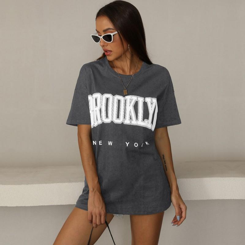 South East Asia Summer Women S Loose Crew Neck Sports T Short Sleeve Letter T-Shirt XL темно-сірий
South East Asia Summer Women S Loose Crew Neck Sports T Short Sleeve Letter T-Shirt XL темно-сірий