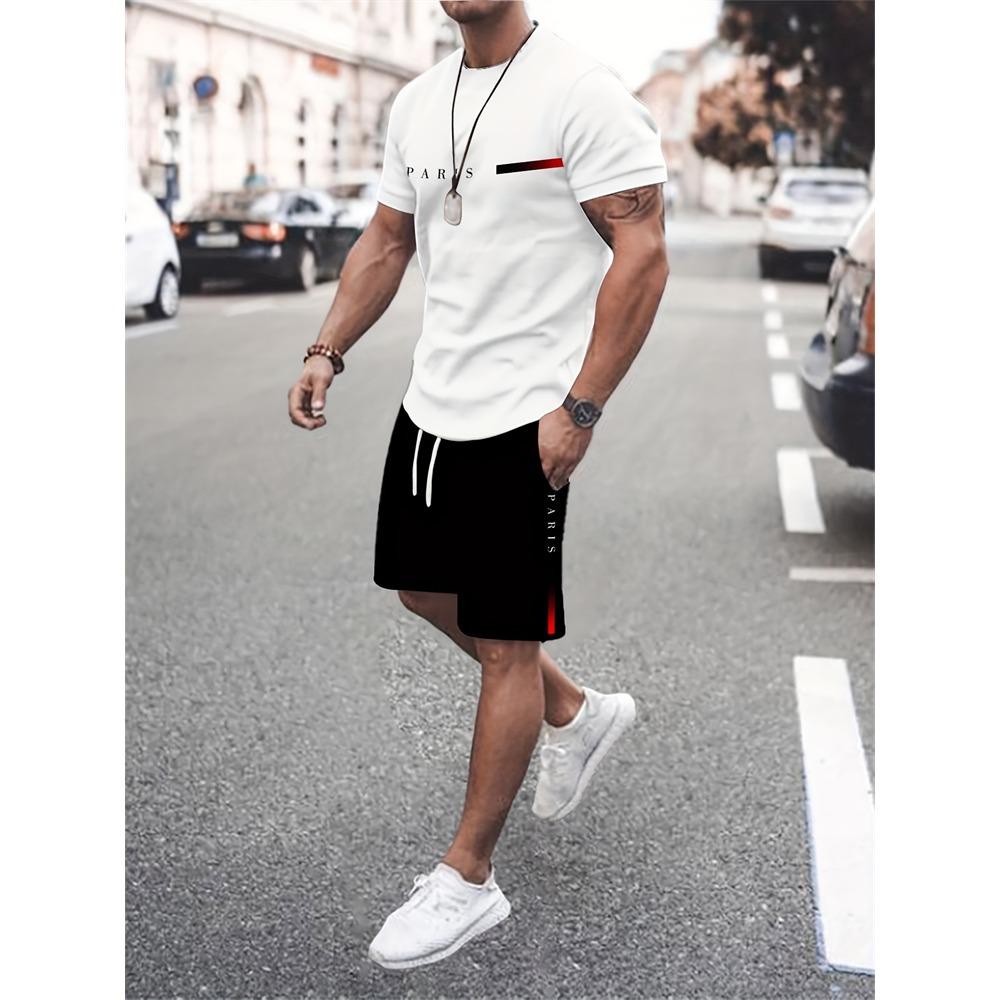 New Men s Short-Sleeve Athletic Shorts Set Crew Neck T-Shirt With Drawstring Shorts Stylish Streetwear Two-Piece Set 6XL
New Men s Short-Sleeve Athletic Shorts Set Crew Neck T-Shirt With Drawstring Shorts Stylish Streetwear Two-Piece Set 6XL