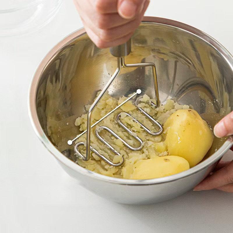 Wave-shaped Stainless Steel Potato Masher Kitchen Tool Potato Presser Crusher for Mashing Potatoes Food Crusher
Wave-shaped Stainless Steel Potato Masher Kitchen Tool Potato Presser Crusher for Mashing Potatoes Food Crusher