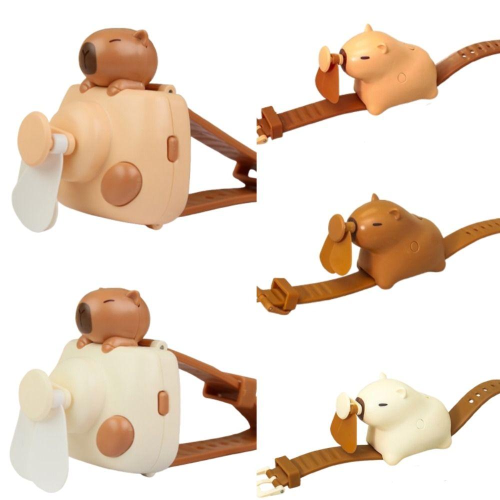 3 Speeds Capybara Electric Fan Summer Watch Small Fan Creative Portable Cute Watch Fan Children Style 1-Light Coffee
3 Speeds Capybara Electric Fan Summer Watch Small Fan Creative Portable Cute Watch Fan Children Style 1-Light Coffee