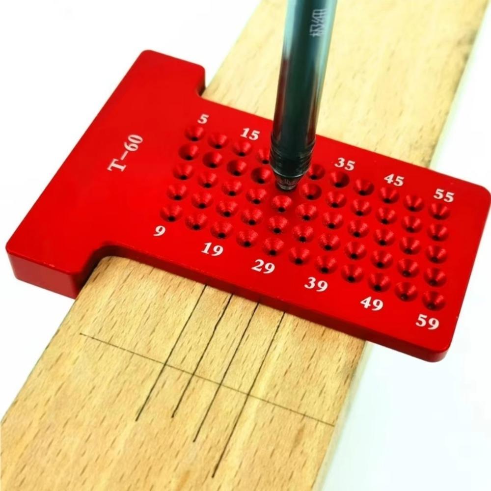 Aluminium Alloy Woodworking Scribe Ruler T-Square Hole Right Angle Protractor Layout T-65MM (Metric)
Aluminium Alloy Woodworking Scribe Ruler T-Square Hole Right Angle Protractor Layout T-65MM (Metric)