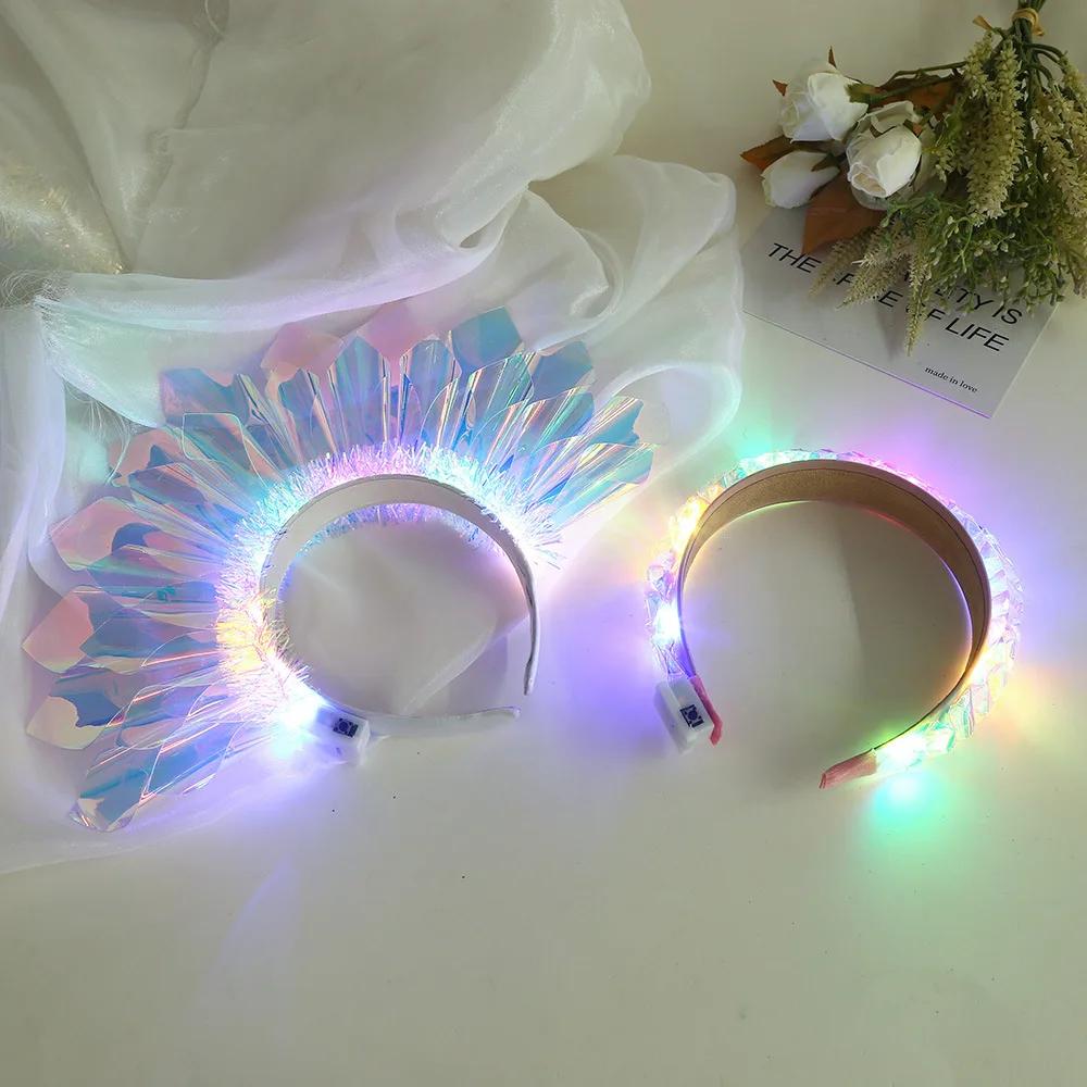 Light up Headband Glowing Crown Singers LED Laser Hairband Flashing Headdress Luminous Crown Nightclub Cosplay Party Headwear
Light up Headband Glowing Crown Singers LED Laser Hairband Flashing Headdress Luminous Crown Nightclub Cosplay Party Headwear