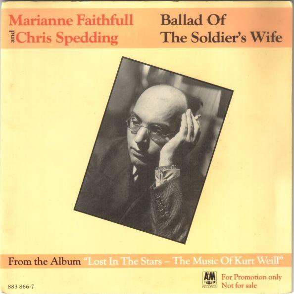 7-дюймовая пластинка MARIANNE FAITHFULL CHRIS SPEDDING Ballad Of The Soldiers Wife What 8838667PROMO AM Records 1986 UK Рок Б/у
7-дюймовая пластинка MARIANNE FAITHFULL CHRIS SPEDDING Ballad Of The Soldiers Wife What 8838667PROMO AM Records 1986 UK Рок Б/у