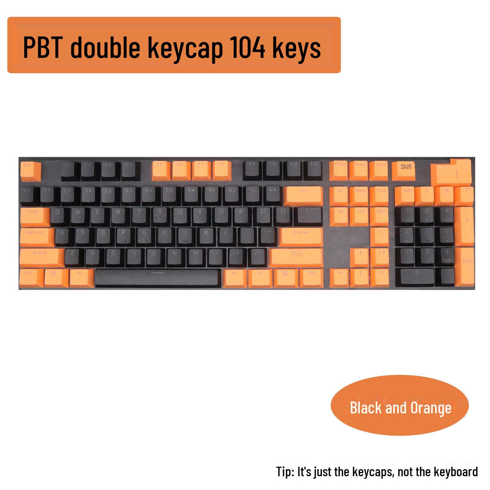 Колпачки клавиш из ПБТ: Комплект механических клавиатур 61 или 87-104, пропускающих свет, двухцветных keycap оранжевый/чёрный
Колпачки клавиш из ПБТ: Комплект механических клавиатур 61 или 87-104, пропускающих свет, двухцветных keycap оранжевый/чёрный
