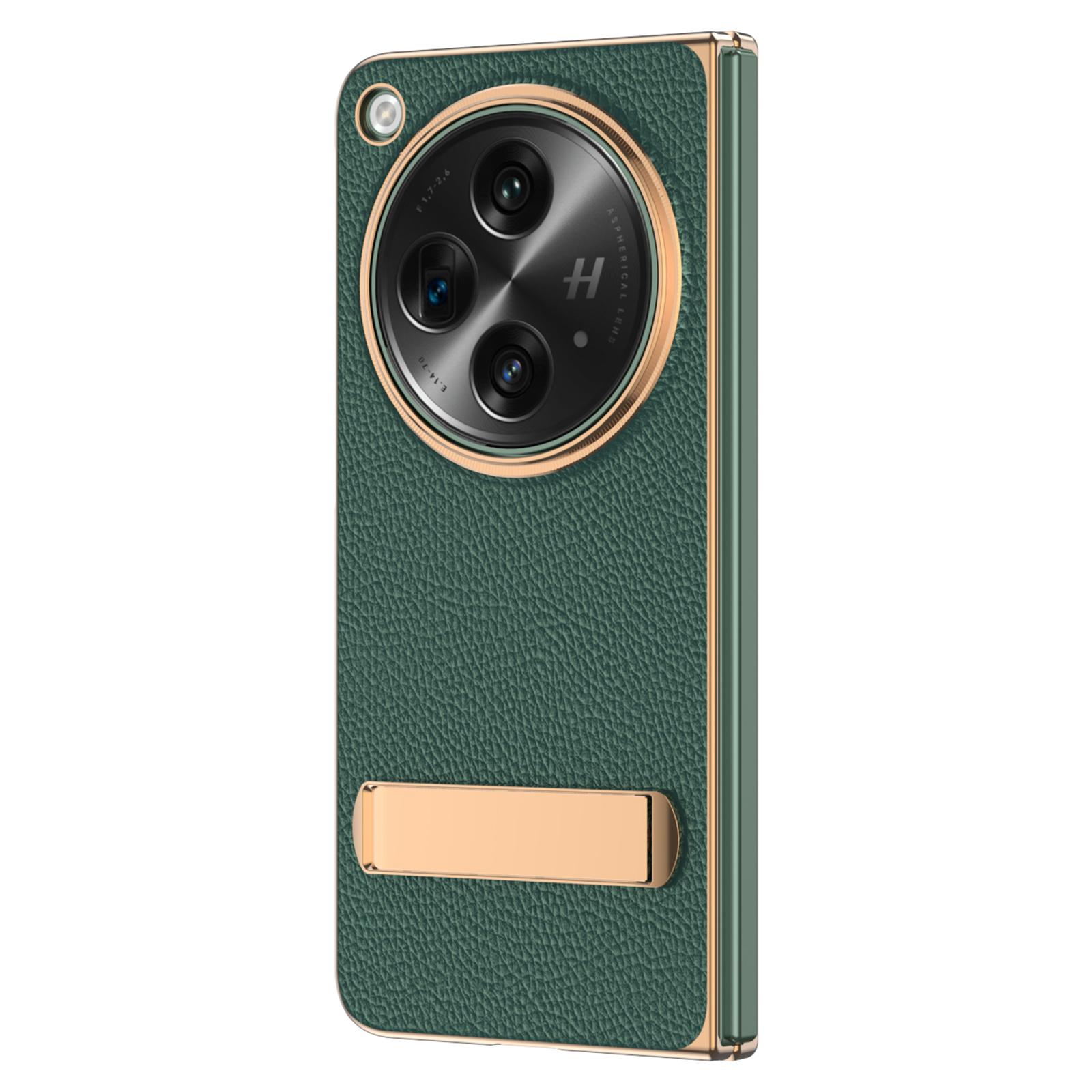 For OnePlus Open Case Litchi Texture Leather+PC Phone Kickstand Cover with Tempered Glass Film Green
For OnePlus Open Case Litchi Texture Leather+PC Phone Kickstand Cover with Tempered Glass Film Green