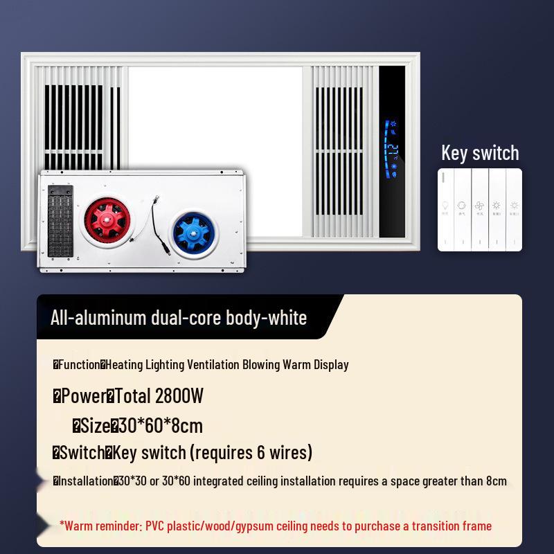 Изысканный веер Юба хорошей жены: Встроенная потолочная вытяжка и обогреватель для ванных комнат Wireless Remote Control (Battery-Powered)
Изысканный веер Юба хорошей жены: Встроенная потолочная вытяжка и обогреватель для ванных комнат Wireless Remote Control (Battery-Powered)