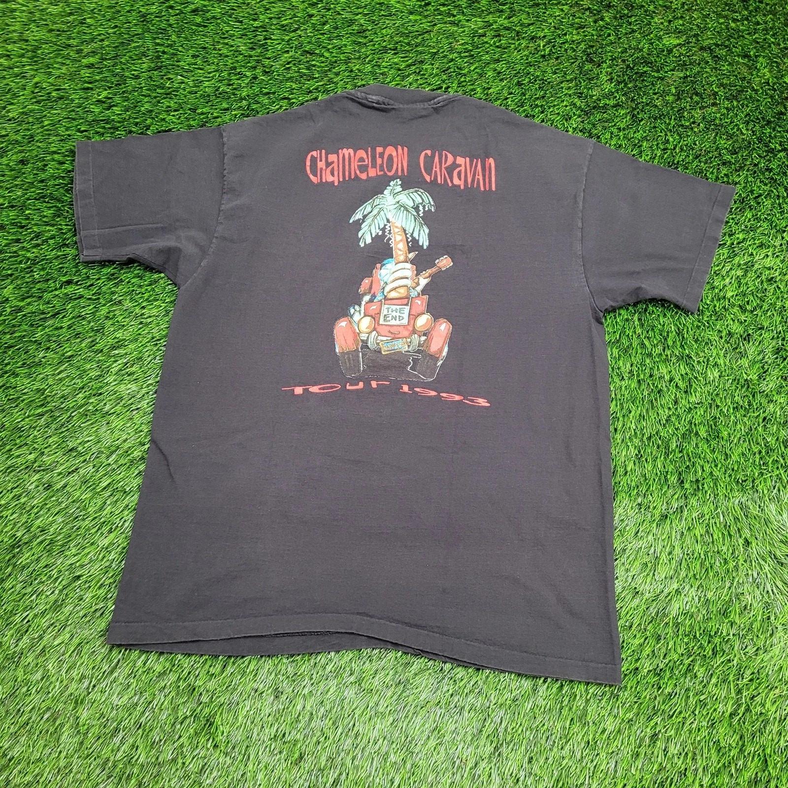 Vintage 1993 Jimmy-Buffet Chameleon Caravan Tour Crew Shirt L/XL 21x27 L
Vintage 1993 Jimmy-Buffet Chameleon Caravan Tour Crew Shirt L/XL 21x27 L