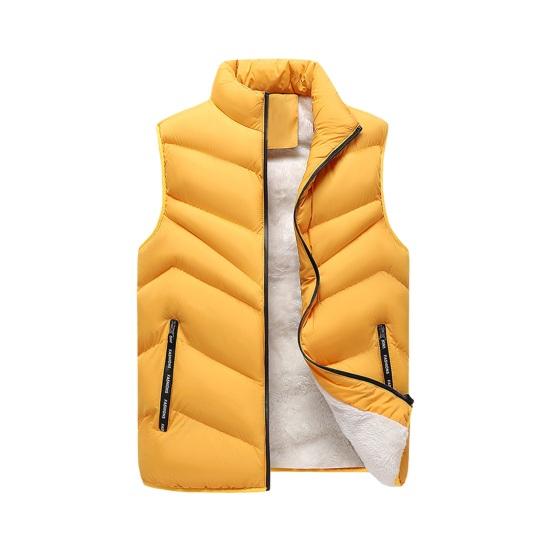 Мужской хлопковый жилет с воротником-стойкой, без рукавов, однотонный хлопковый жилет с карманами L жёлтый
Мужской хлопковый жилет с воротником-стойкой, без рукавов, однотонный хлопковый жилет с карманами L жёлтый