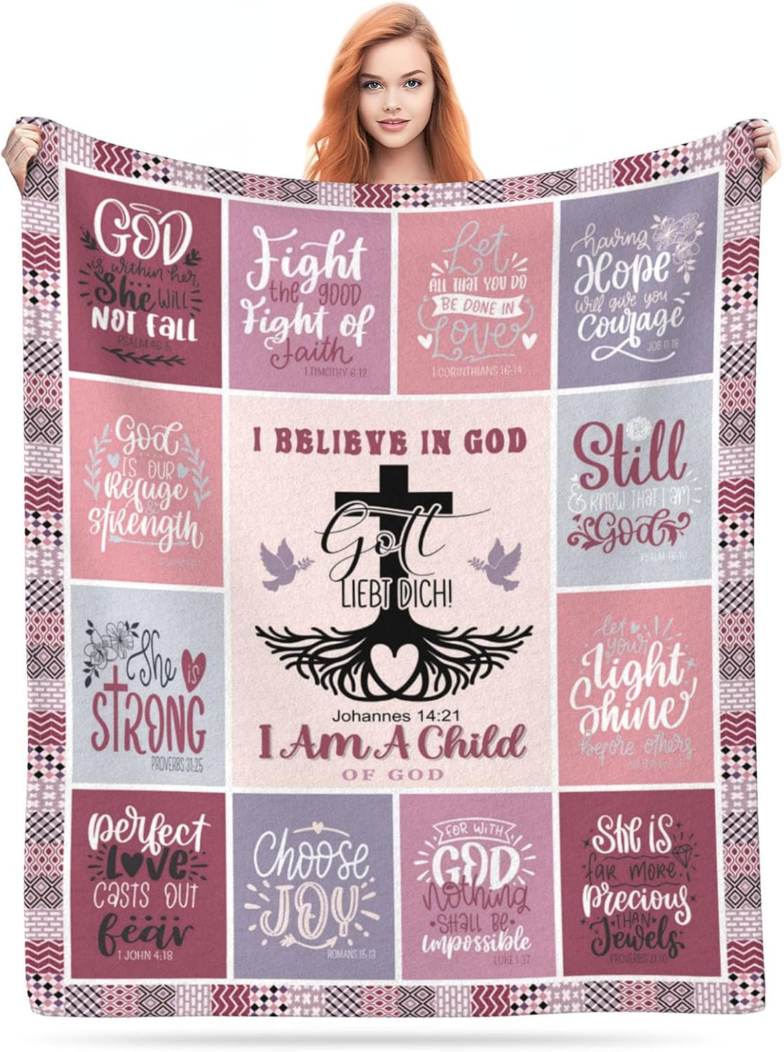 Christian Scripture Throw Blanket x FaithBased Inspirational Bible Verse Gift for Men Women Teens Encouragement Home Textile 100x150cm
Christian Scripture Throw Blanket x FaithBased Inspirational Bible Verse Gift for Men Women Teens Encouragement Home Textile 100x150cm