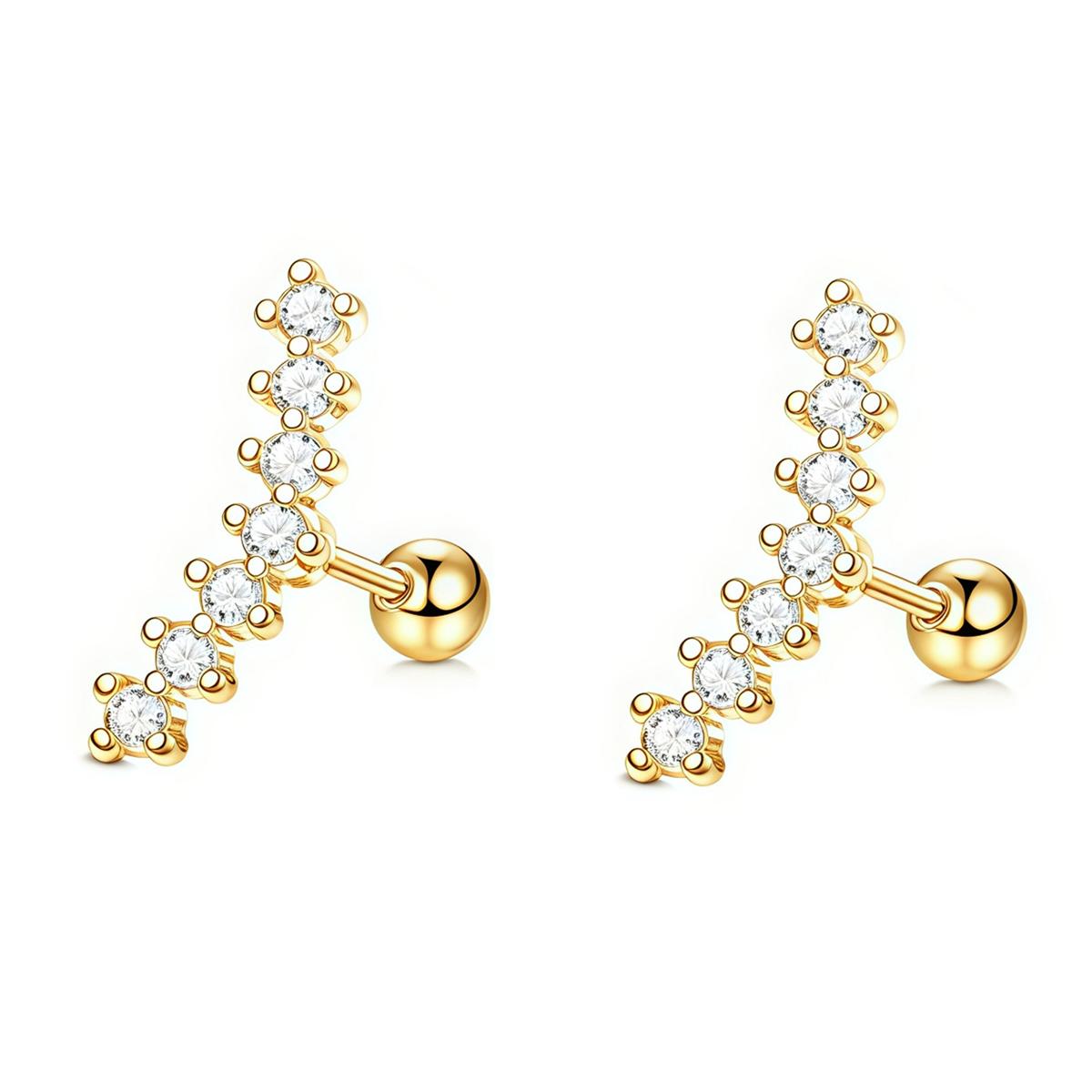 2Pcs 16G Stainless Steel Screw Back Stud Earrings for Women,Cubic Zerconia Cartilage Conch Helix Ear Piercing Jewelry Silvery
2Pcs 16G Stainless Steel Screw Back Stud Earrings for Women,Cubic Zerconia Cartilage Conch Helix Ear Piercing Jewelry Silvery