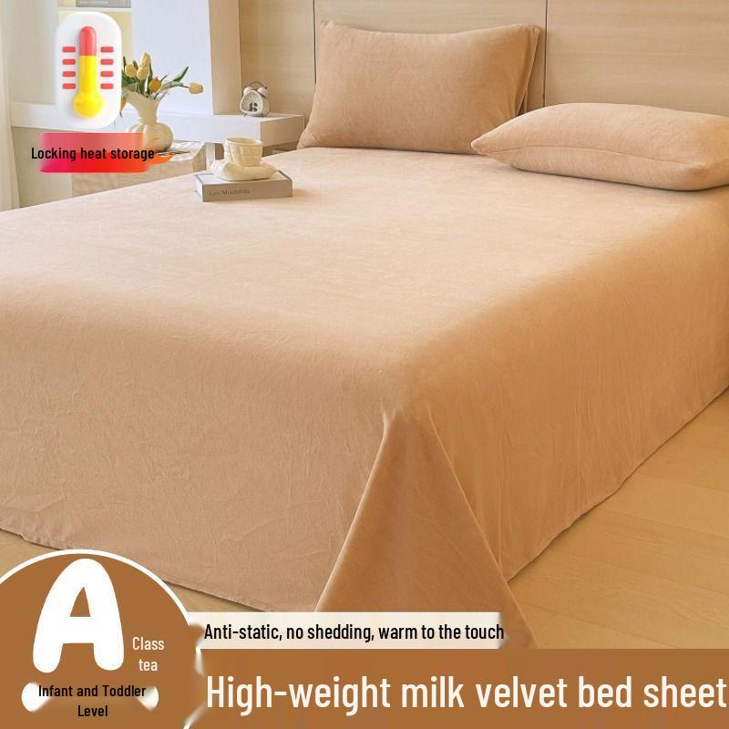 Simple Style Plush Velvet Bed Sheet Set - Plain Color, Thickened, Double Size 1.5m/1.8m, Three-Piece Set for Home or Dorm. 48x74cm - Pillowcase (Single)
Simple Style Plush Velvet Bed Sheet Set - Plain Color, Thickened, Double Size 1.5m/1.8m, Three-Piece Set for Home or Dorm. 48x74cm - Pillowcase (Single)