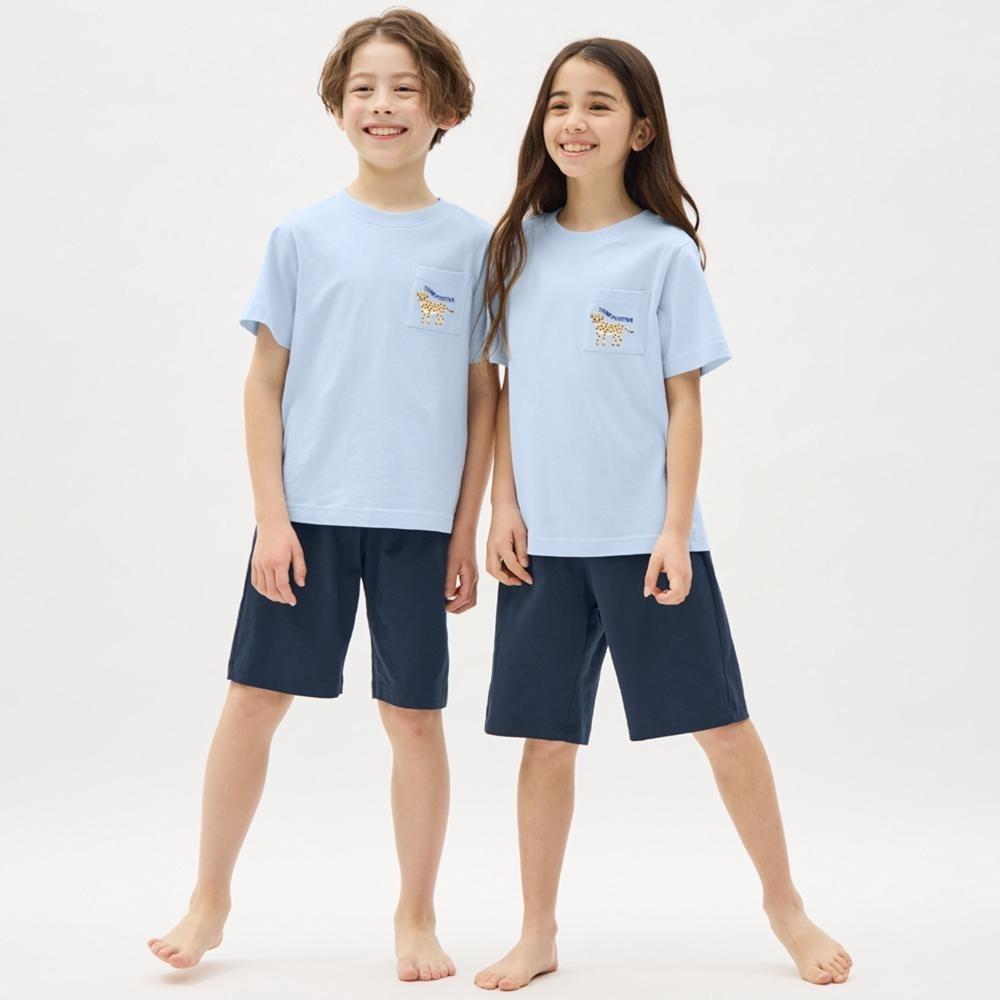 Детский хлопковый комплект для отдыха унисекс GU by Uniqlo, шорты с короткими рукавами, гепард
Детский хлопковый комплект для отдыха унисекс GU by Uniqlo, шорты с короткими рукавами, гепард