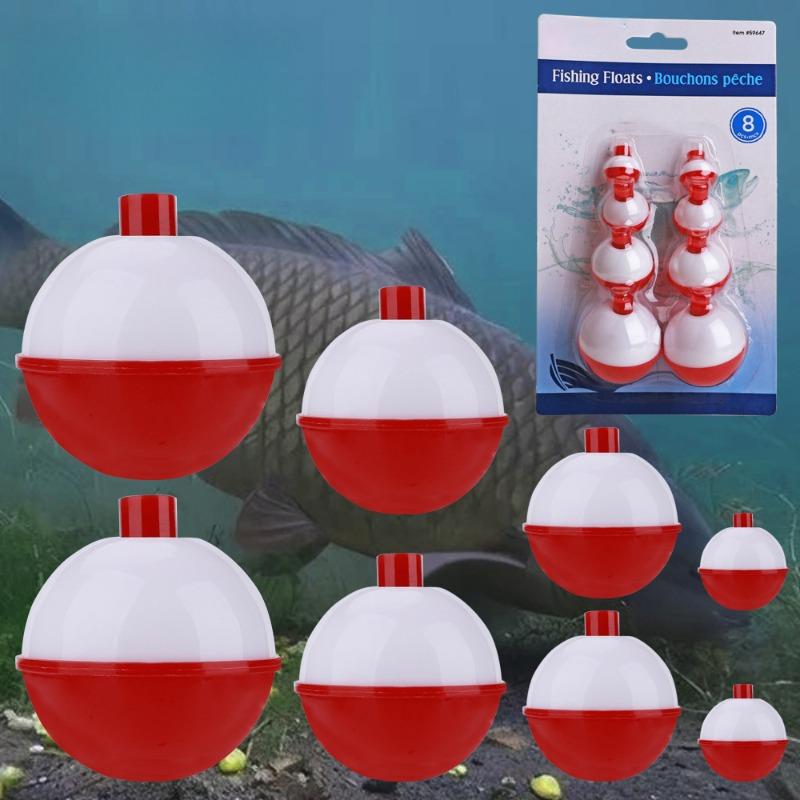 Красно-белые пластиковые рыболовные поплавки 8 шт. круглые шарообразные
Красно-белые пластиковые рыболовные поплавки 8 шт. круглые шарообразные